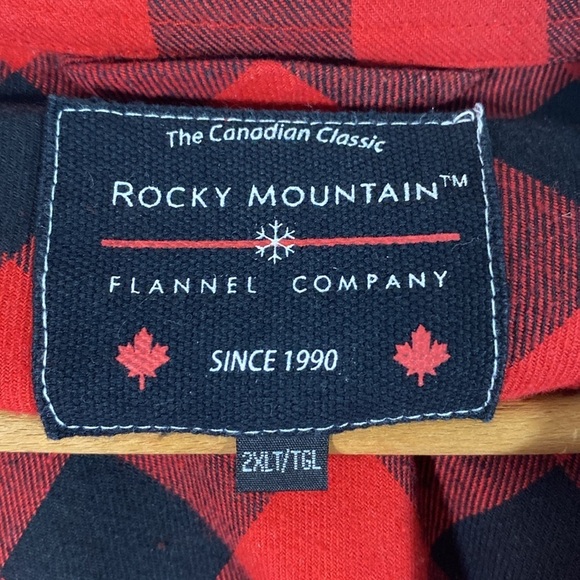 Rocky Mountain Flannel Company Red and Black Buffalo Check Plaid Size 2XL - Picture 4 of 5